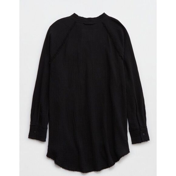 Aerie AEO AERIE POOL-TO-PARTY COVER UP size L Black - Picture 9 of 10